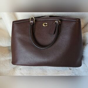 Coach Legacy Large Pebble Leather Carryall 35 Satchel Bag